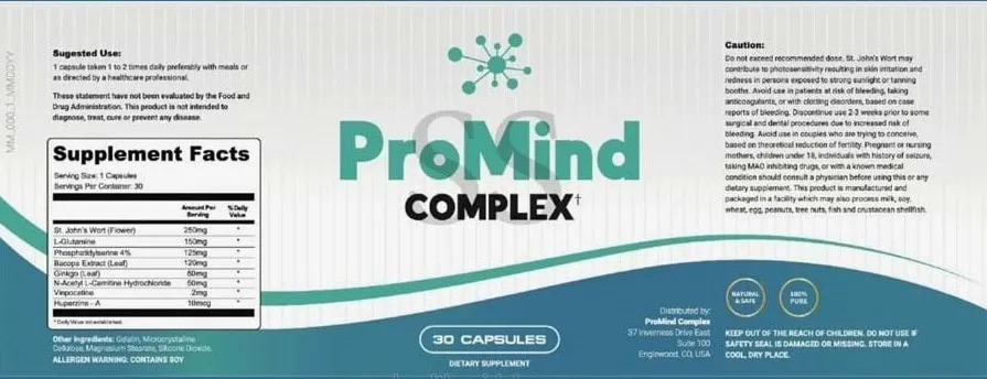 ProMind Complex Ingredients